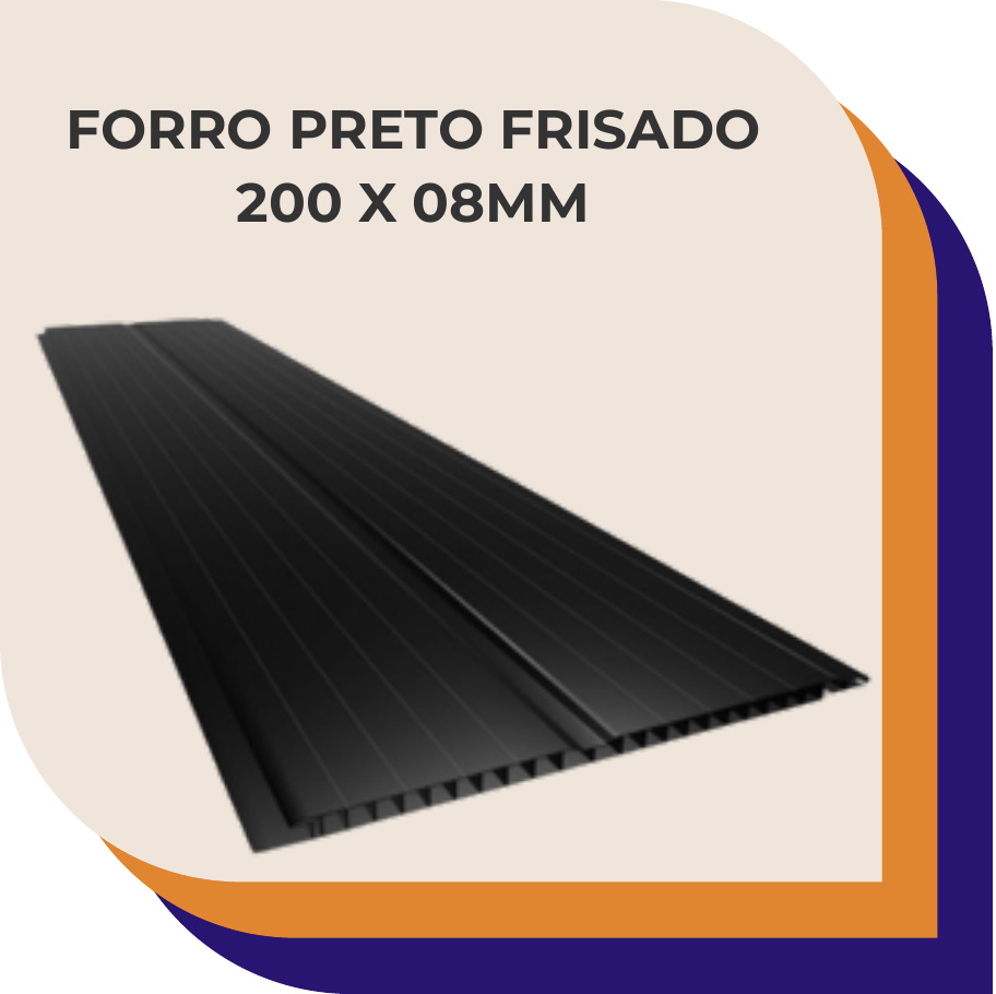 Forro Preto Frisado