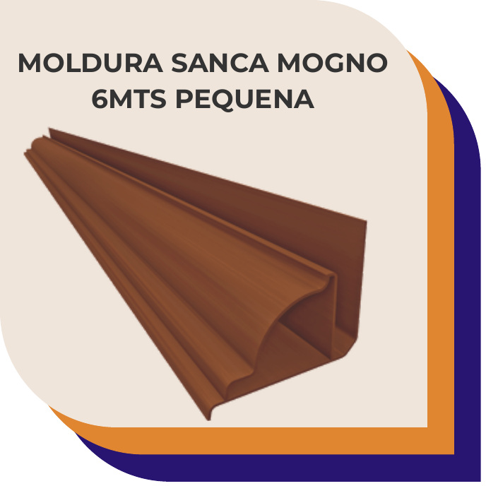 Moldura Sanca Mogno 6m Pequena