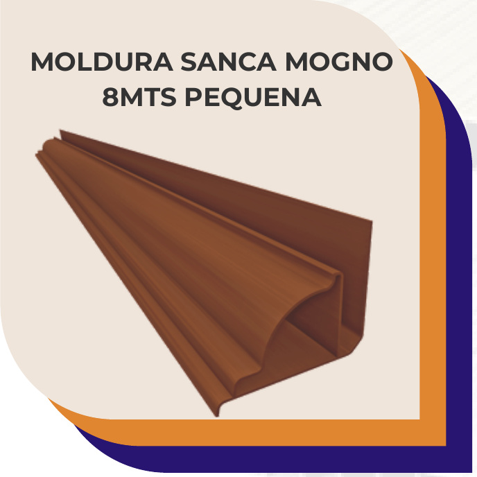 Moldura Sanca Mogno 8m Pequena